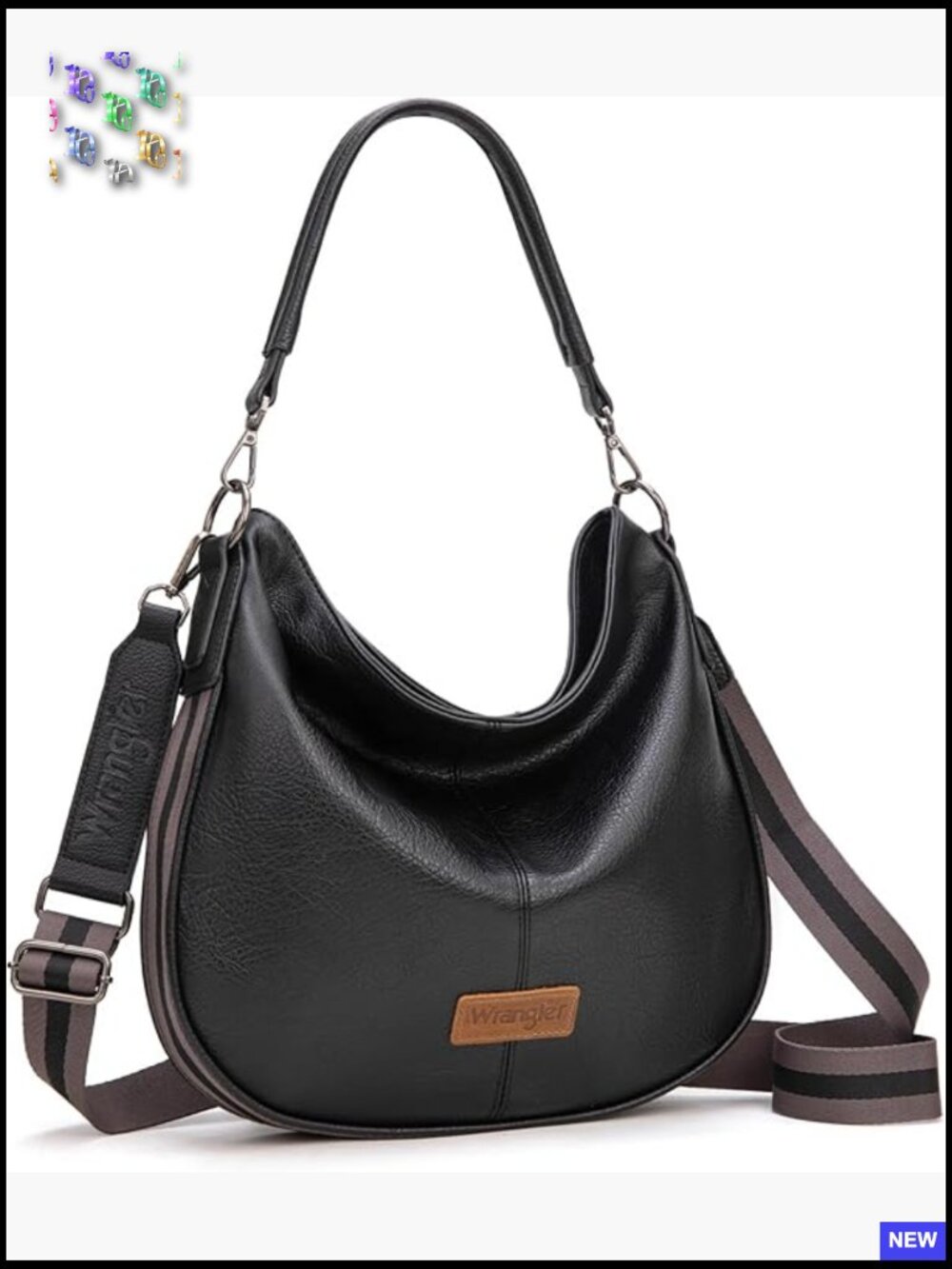 Large Hobo Crossbody Bag Vegan Leather Adjustable Strap Chic Minimal Daily Use